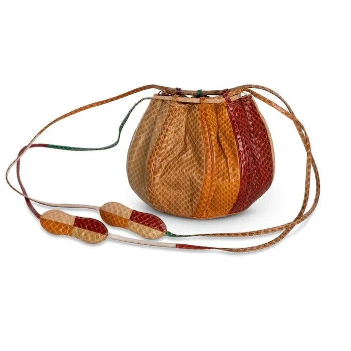 JUDITH LEIBER Multicolored Snakeskin Beach Ball Shoulder Bag, 1980s