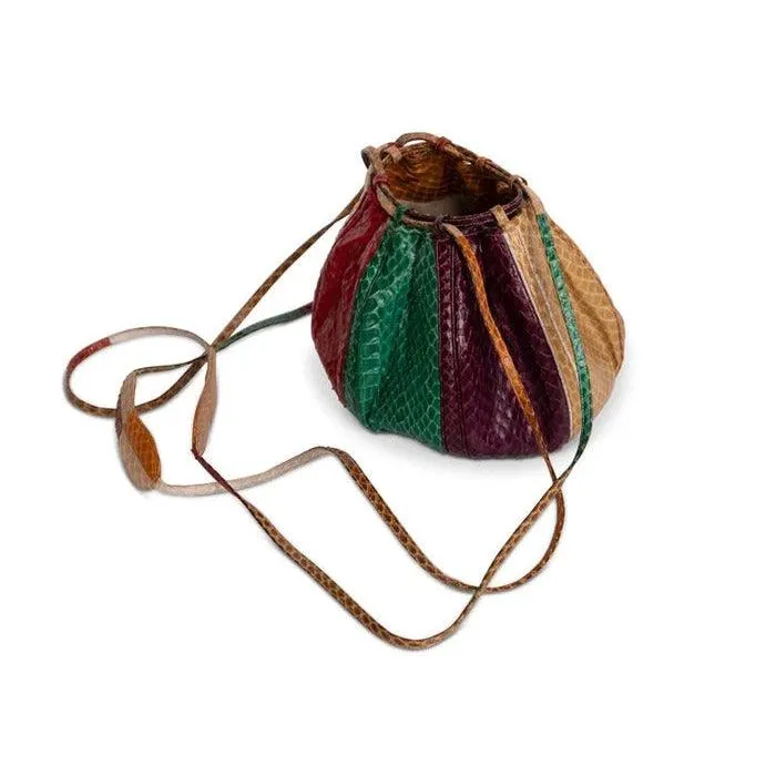 JUDITH LEIBER Multicolored Snakeskin Beach Ball Shoulder Bag, 1980s