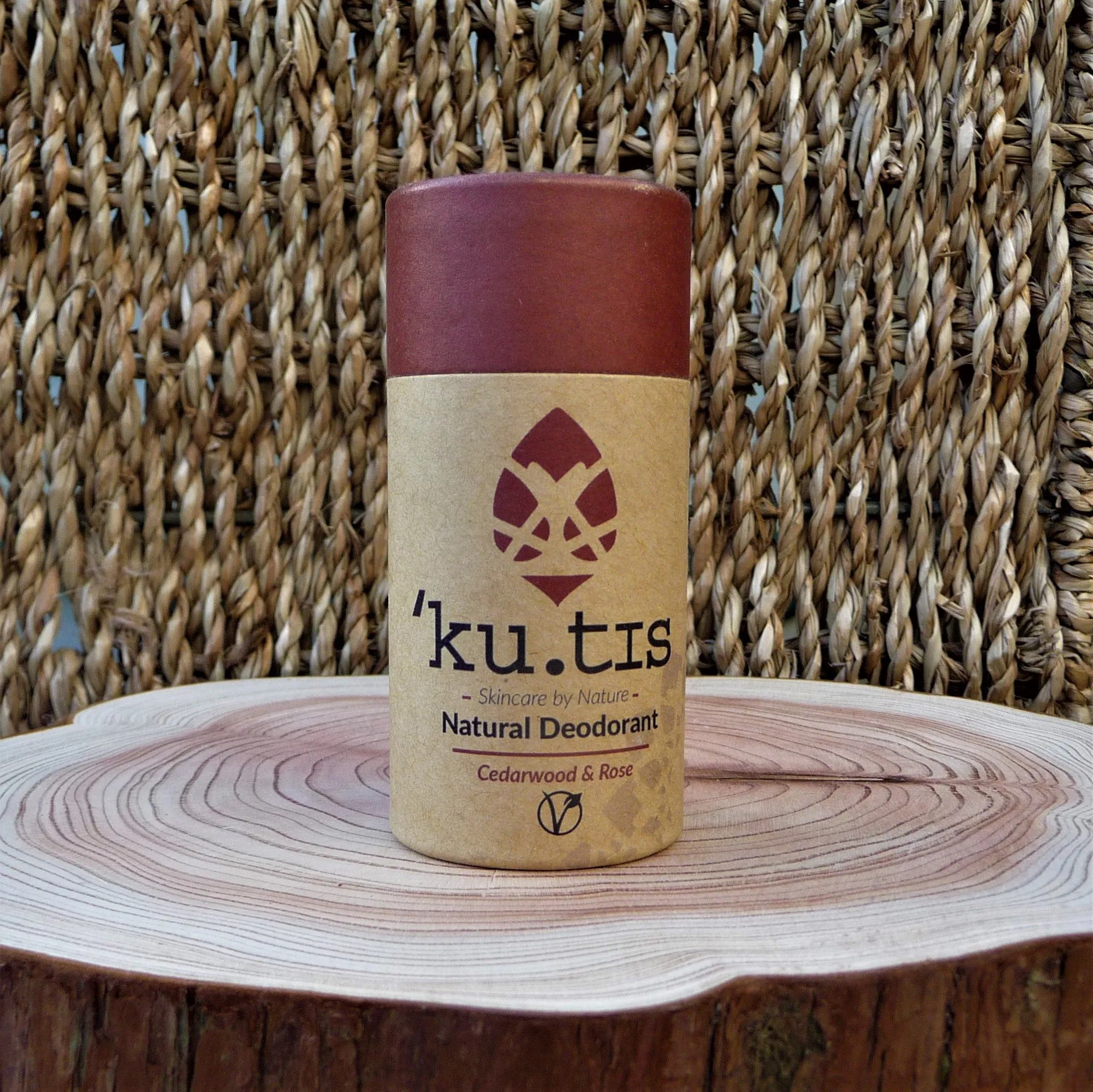 Kutis Natural Vegan Deodorant Stick - Cedarwood & Rose