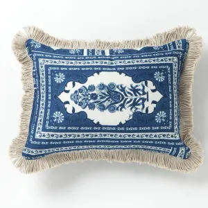 LAPIZ Blue Throw Pillow