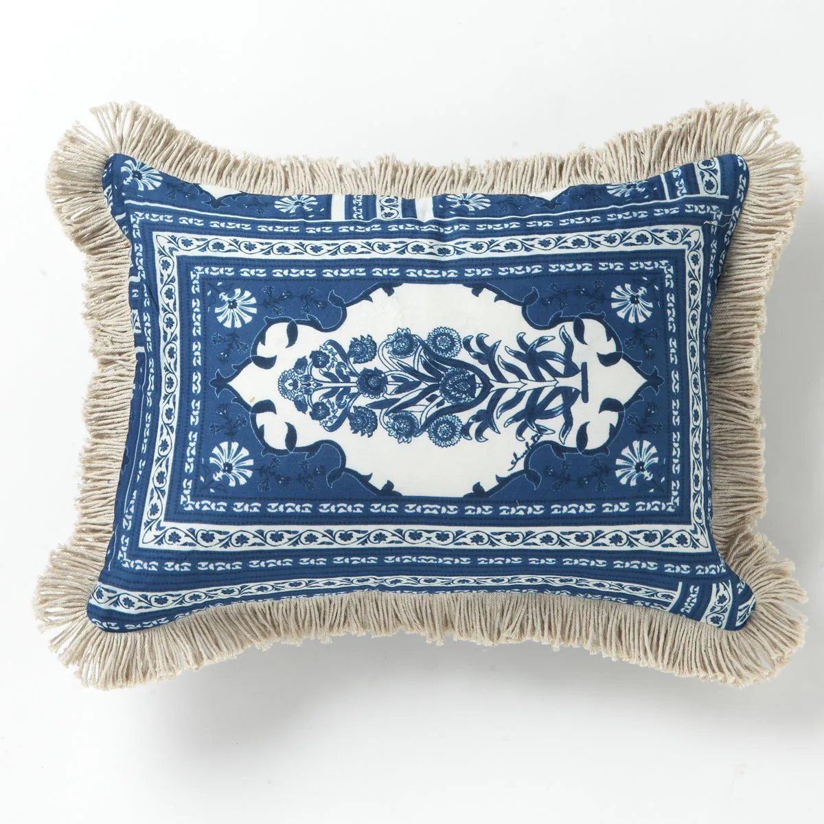 LAPIZ Blue Throw Pillow