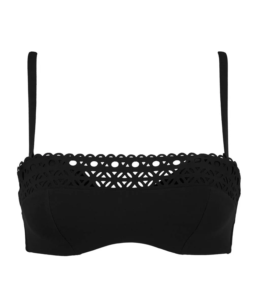 Lise Charmel 'Ajourage Couture' (Black) Padded Underwired Bandeau Bikini Bra