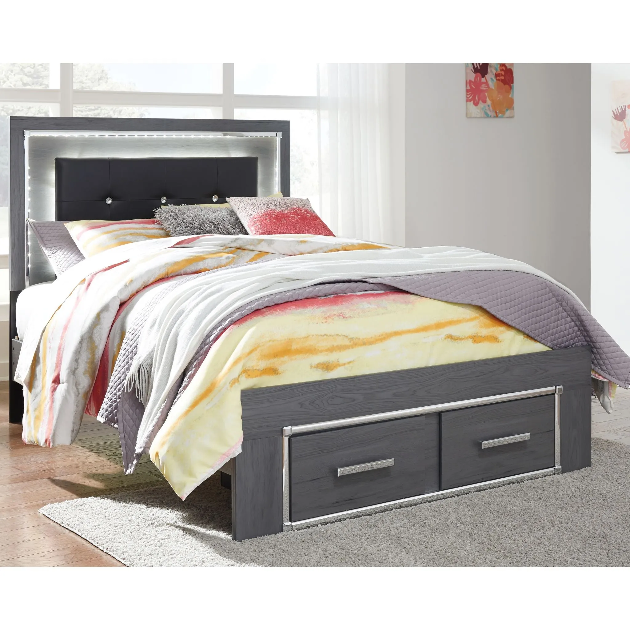 Lodanna Full Storage Bed - Gray