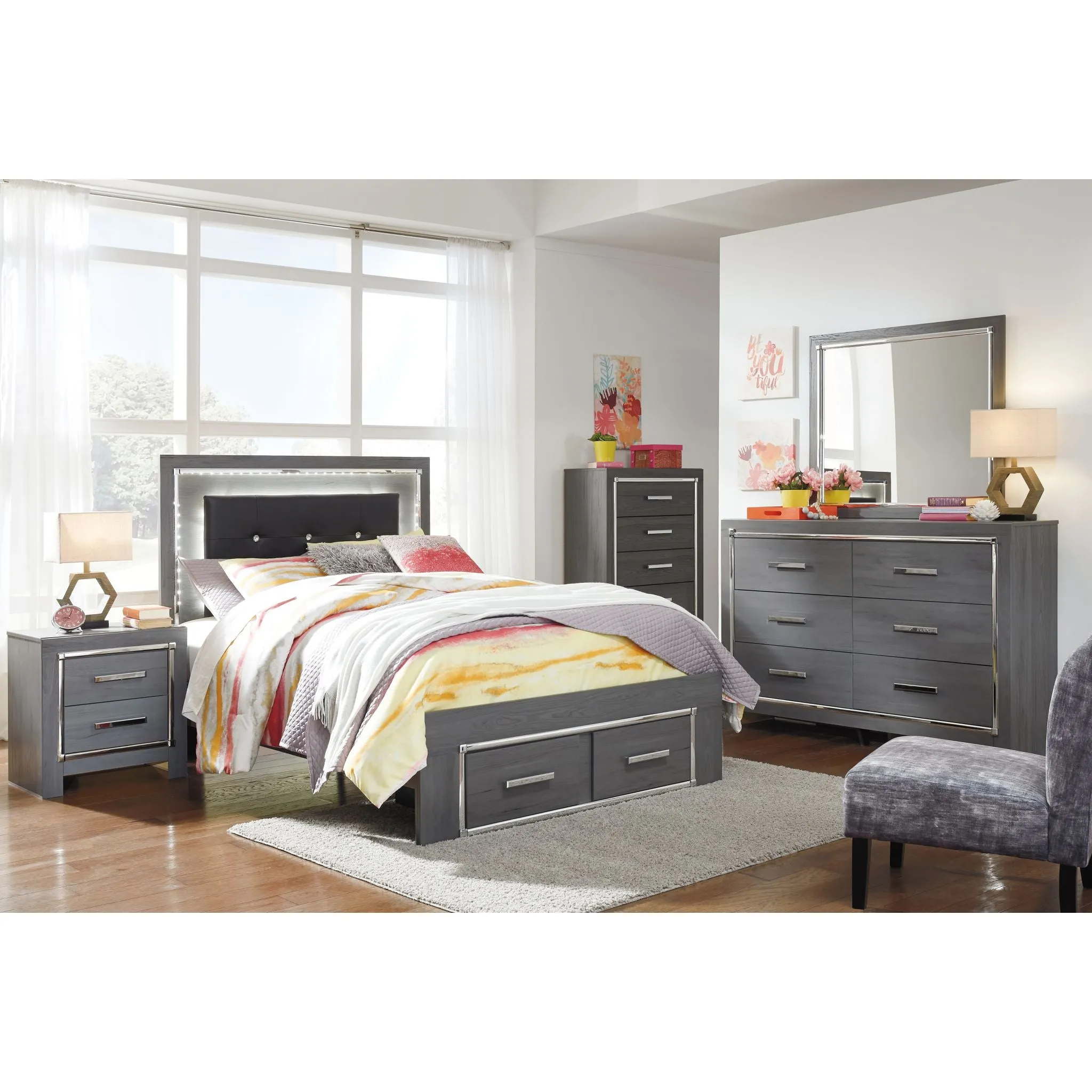 Lodanna Full Storage Bed - Gray