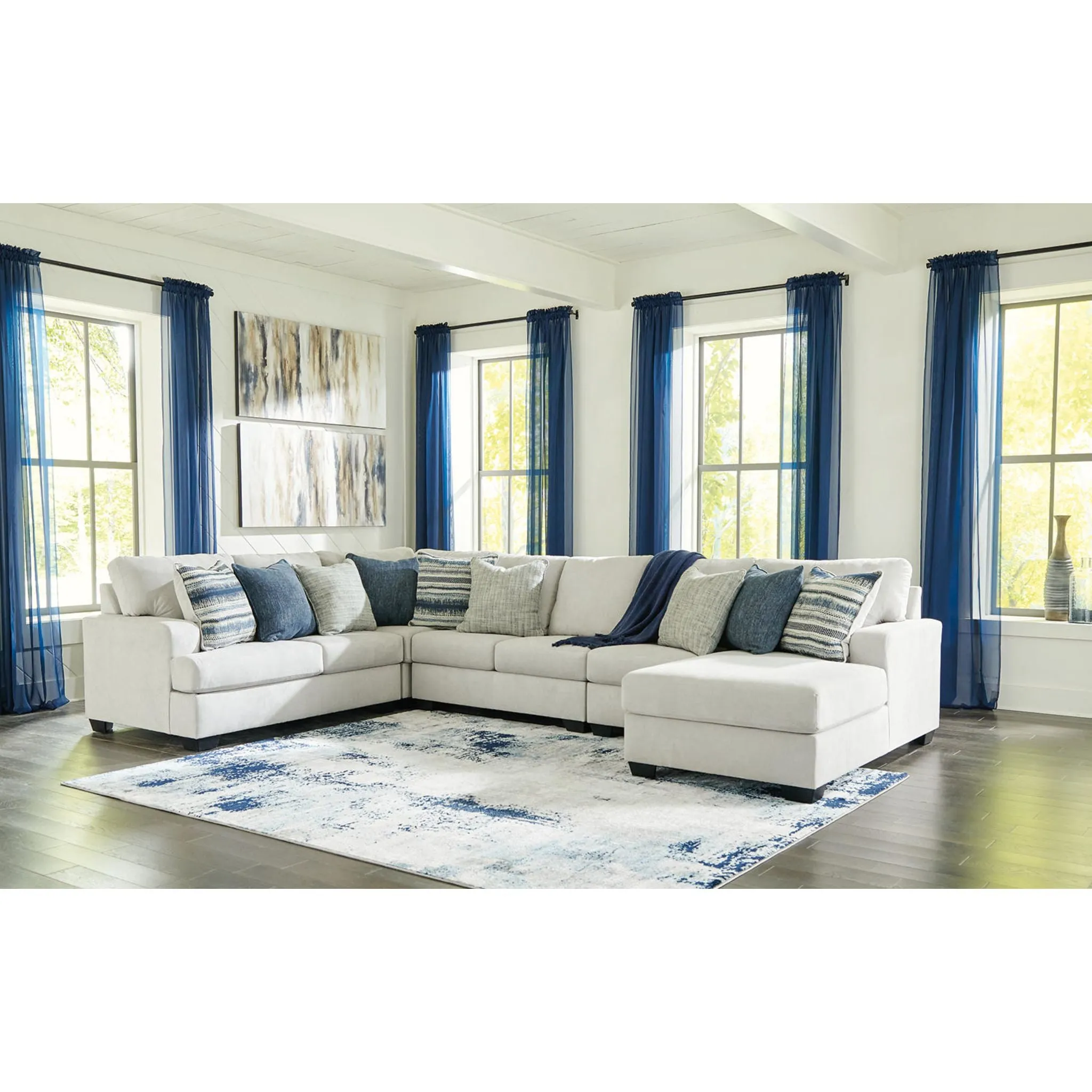 Lowder 5 Piece Sectional with Chaise