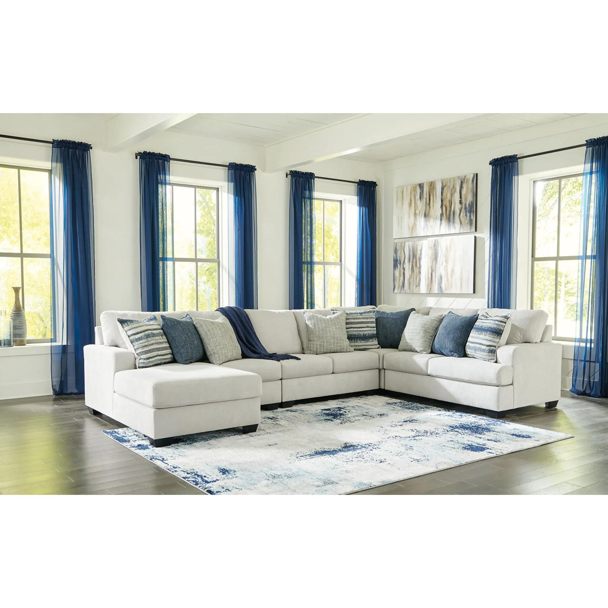 Lowder 5 Piece Sectional with Chaise