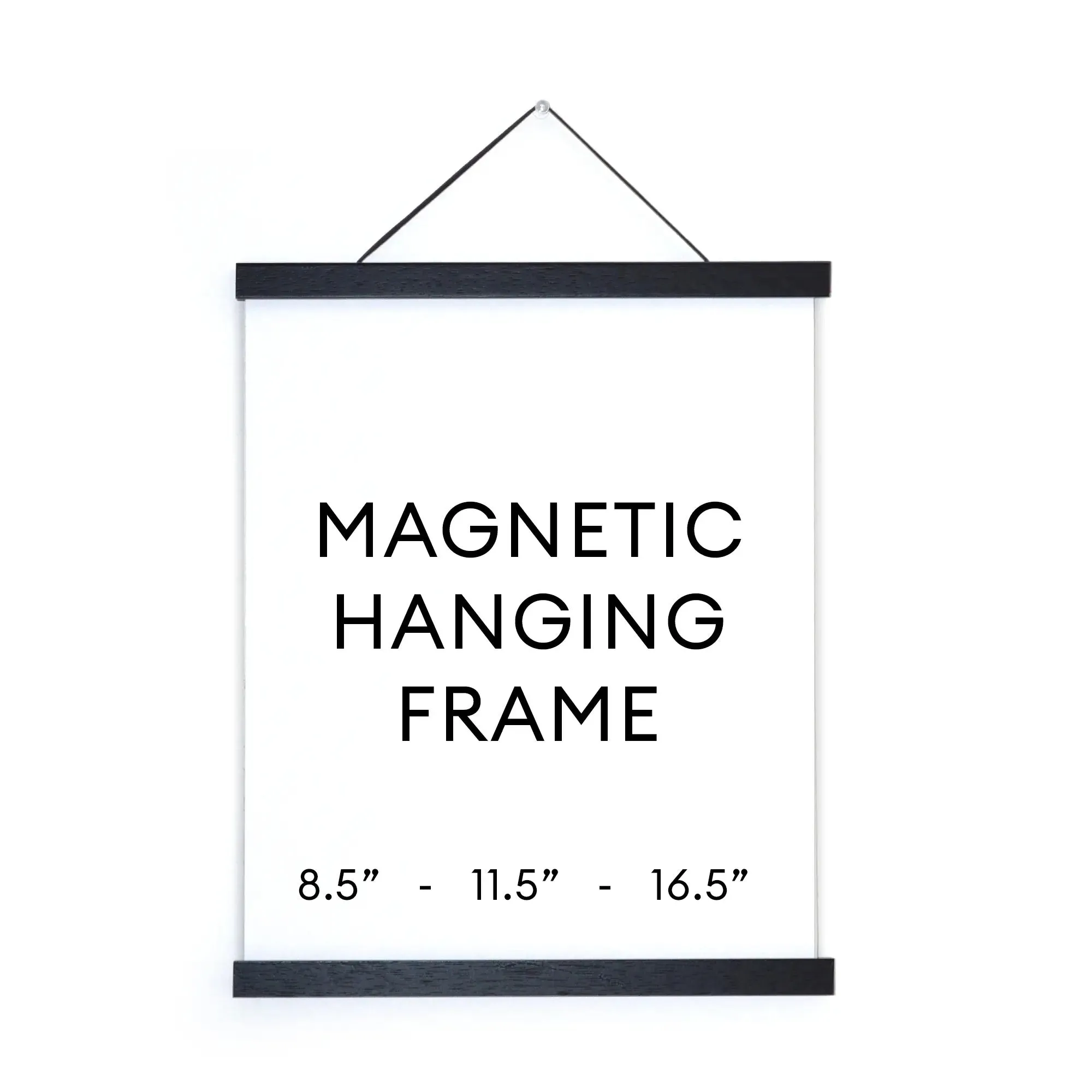 Magnetic Wood Hanging Poster Frame {Multiple Sizes & Colors}