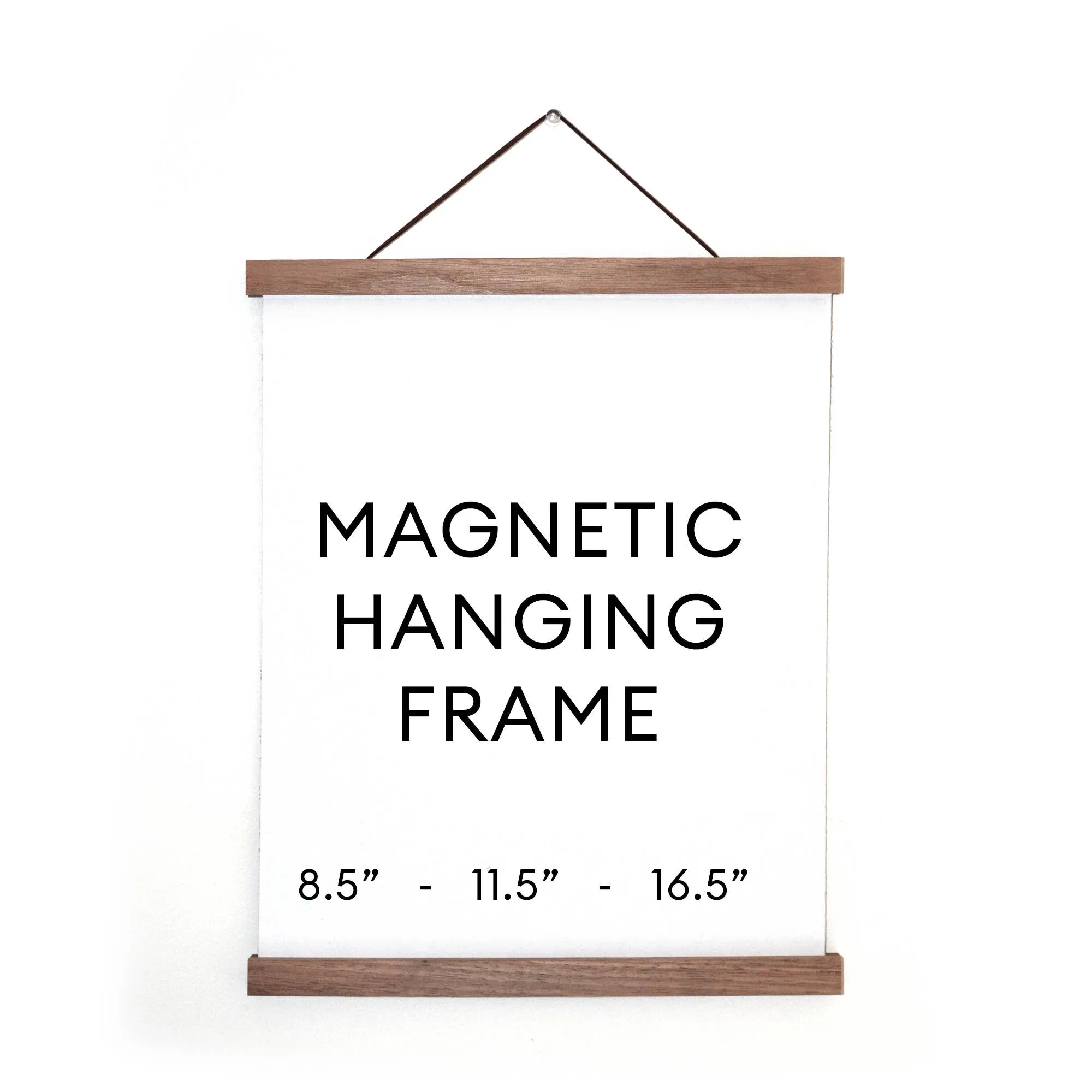 Magnetic Wood Hanging Poster Frame {Multiple Sizes & Colors}