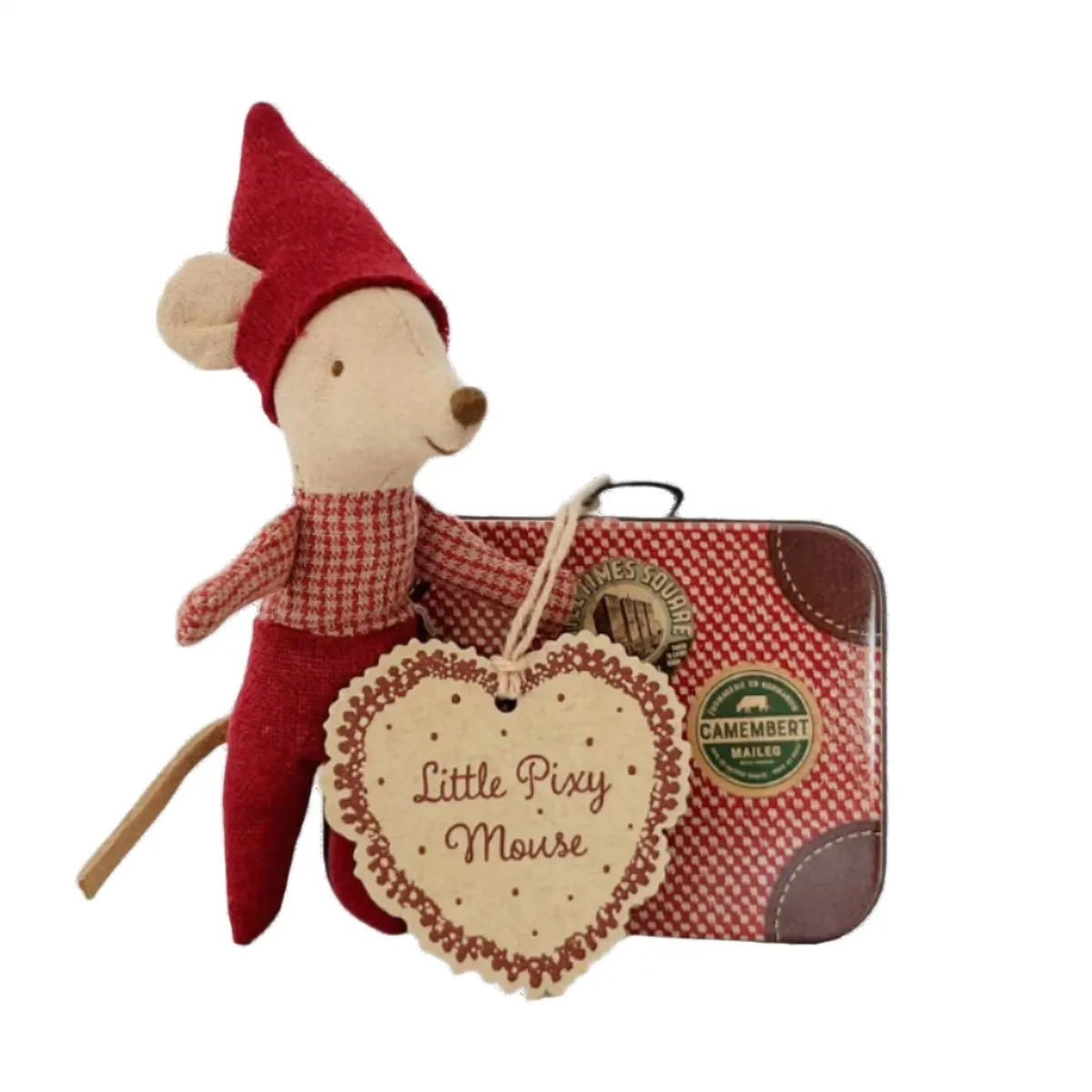 Maileg Little Pixy Christmas Mouse in Suitcase