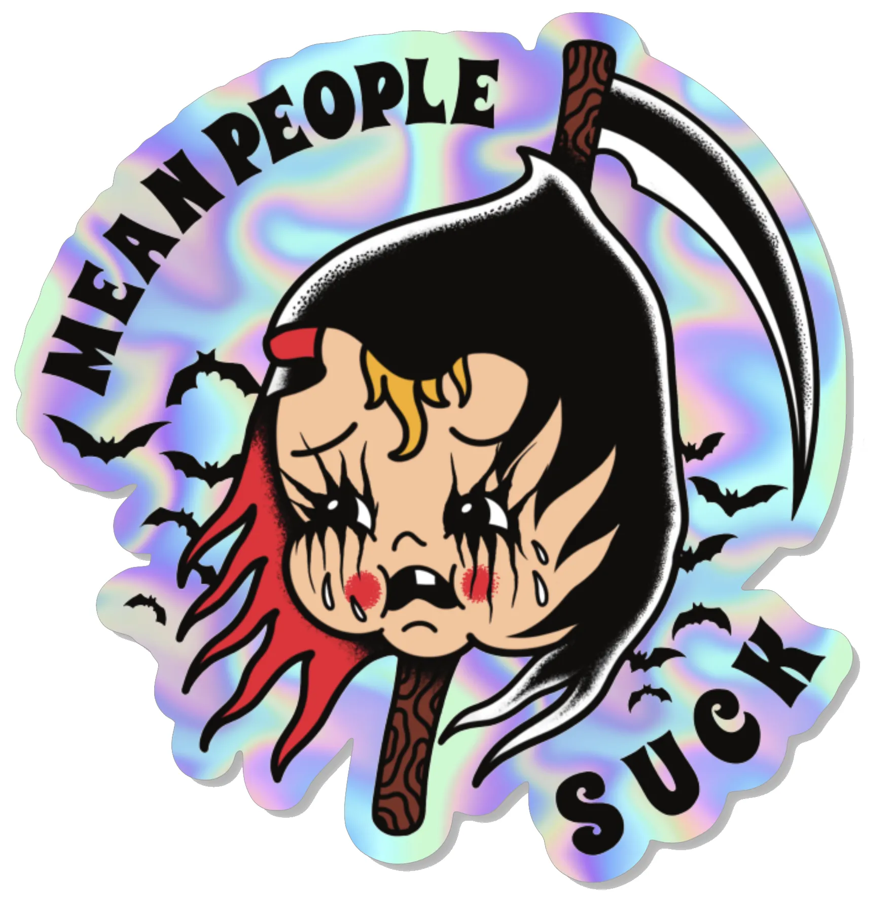 Mean People Suck Cut Vinyl Holographic STICKER