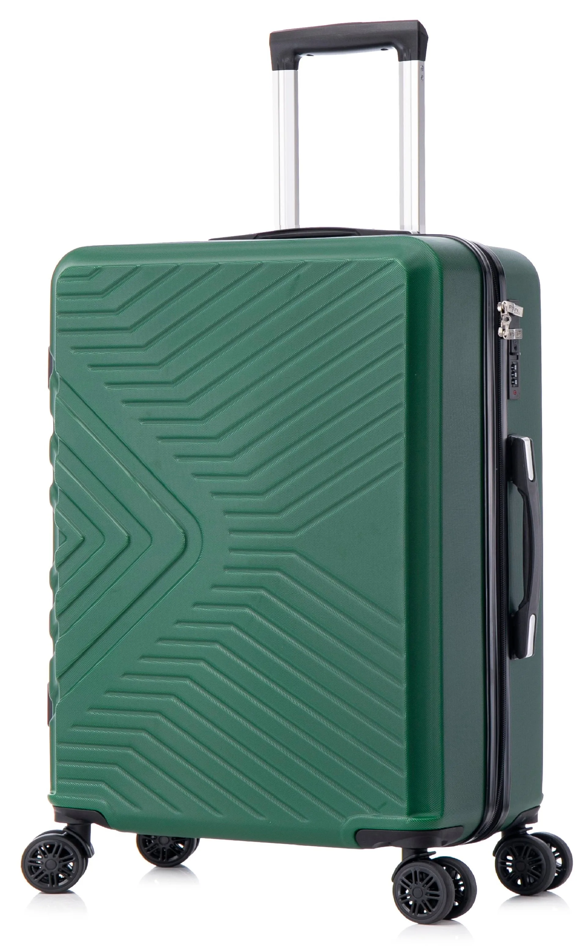 Medium ABS-147 Lightweight Hard Shell Suitcase - Green