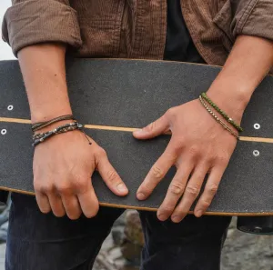 Mens Puravida Coated Hematite Stretch bracelet