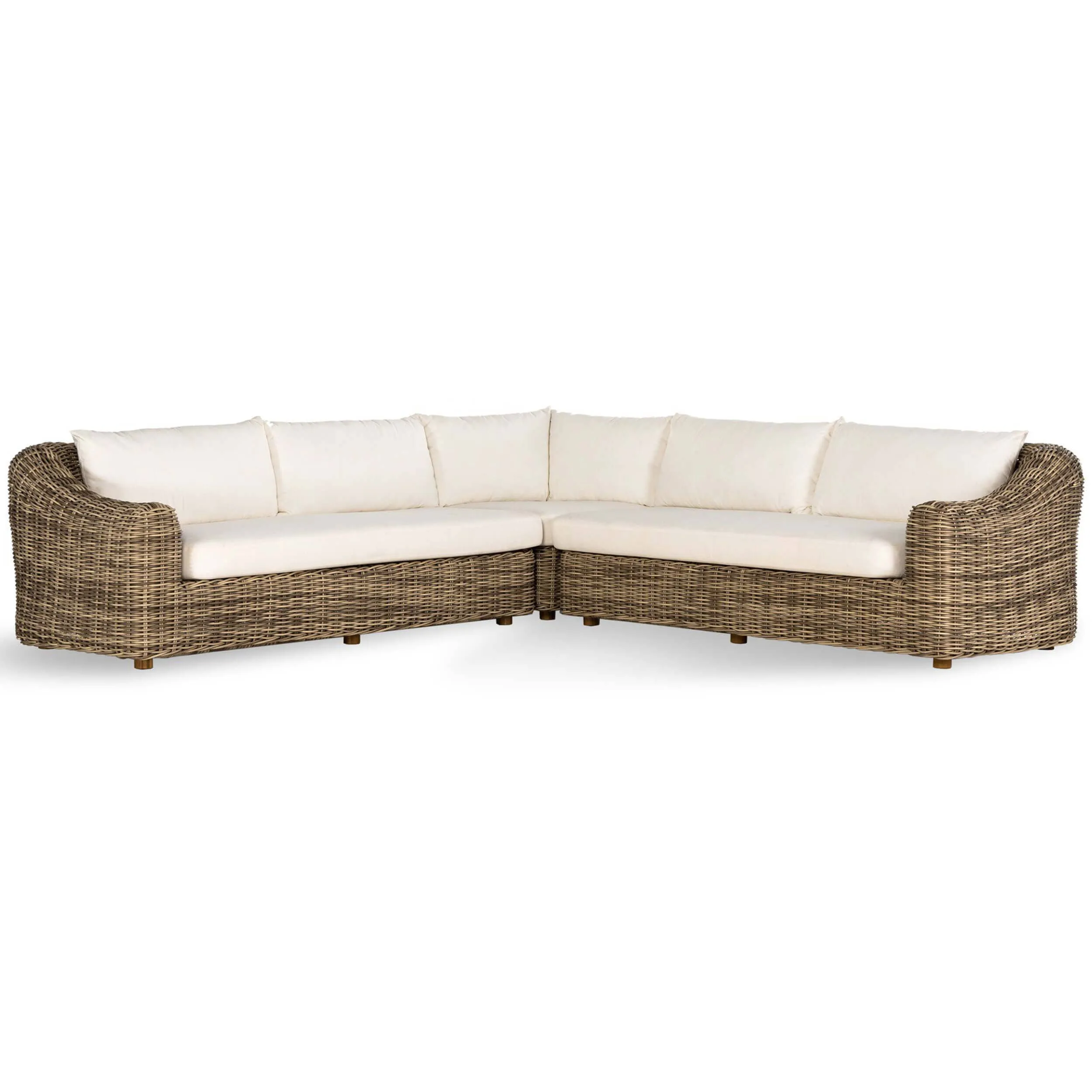 Messina Outdoor 3-Piece Sectional, Sand