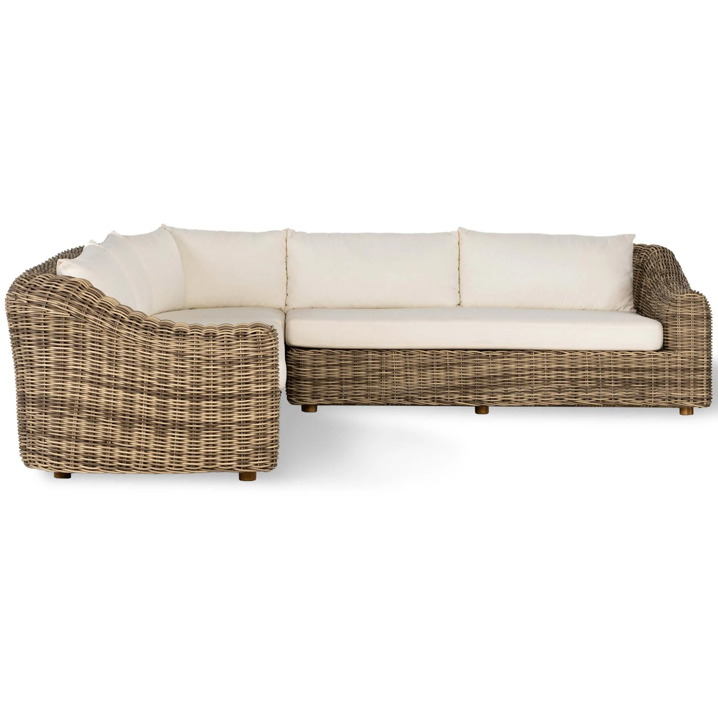 Messina Outdoor 3-Piece Sectional, Sand