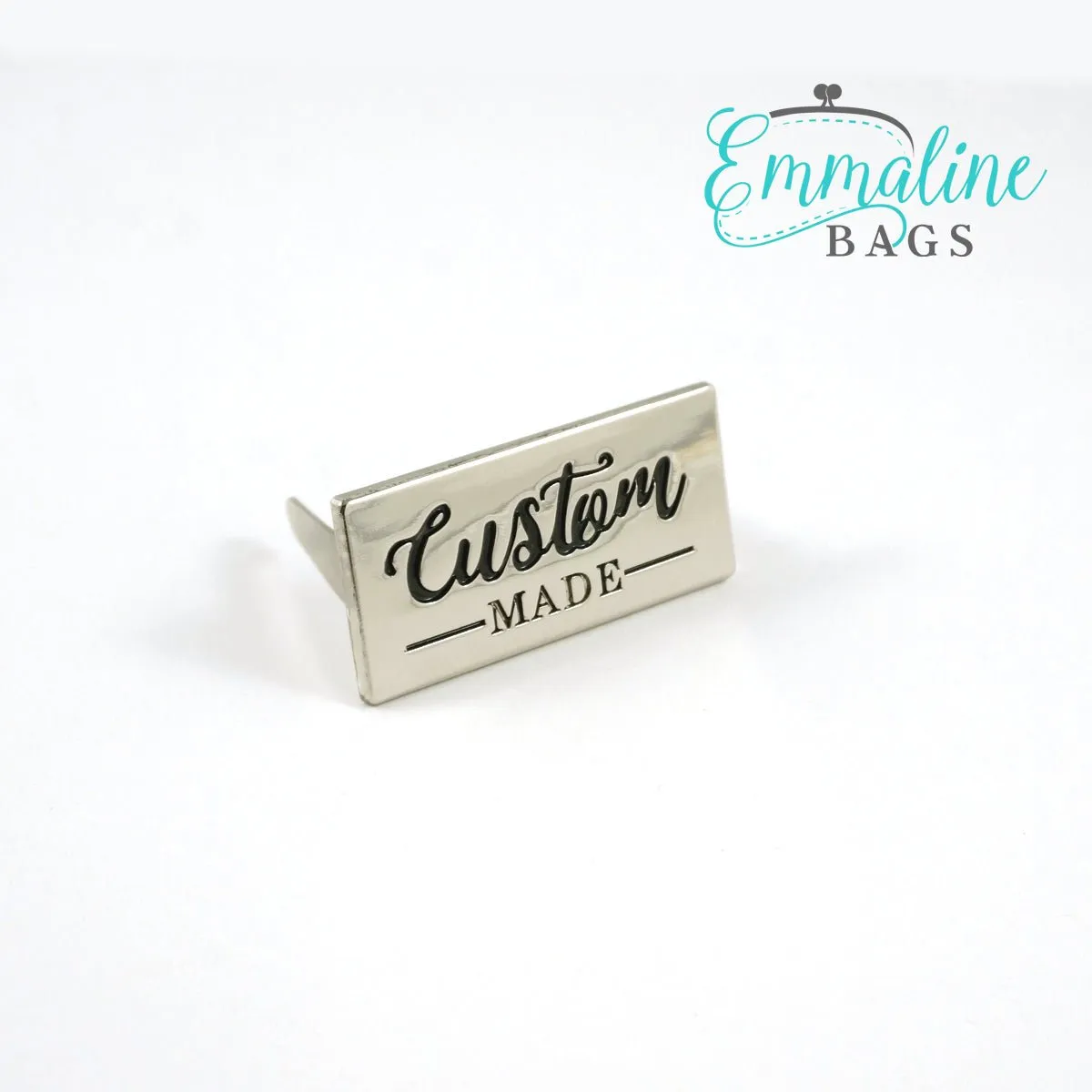 Metal Bag Label: "Custom Made" - Large