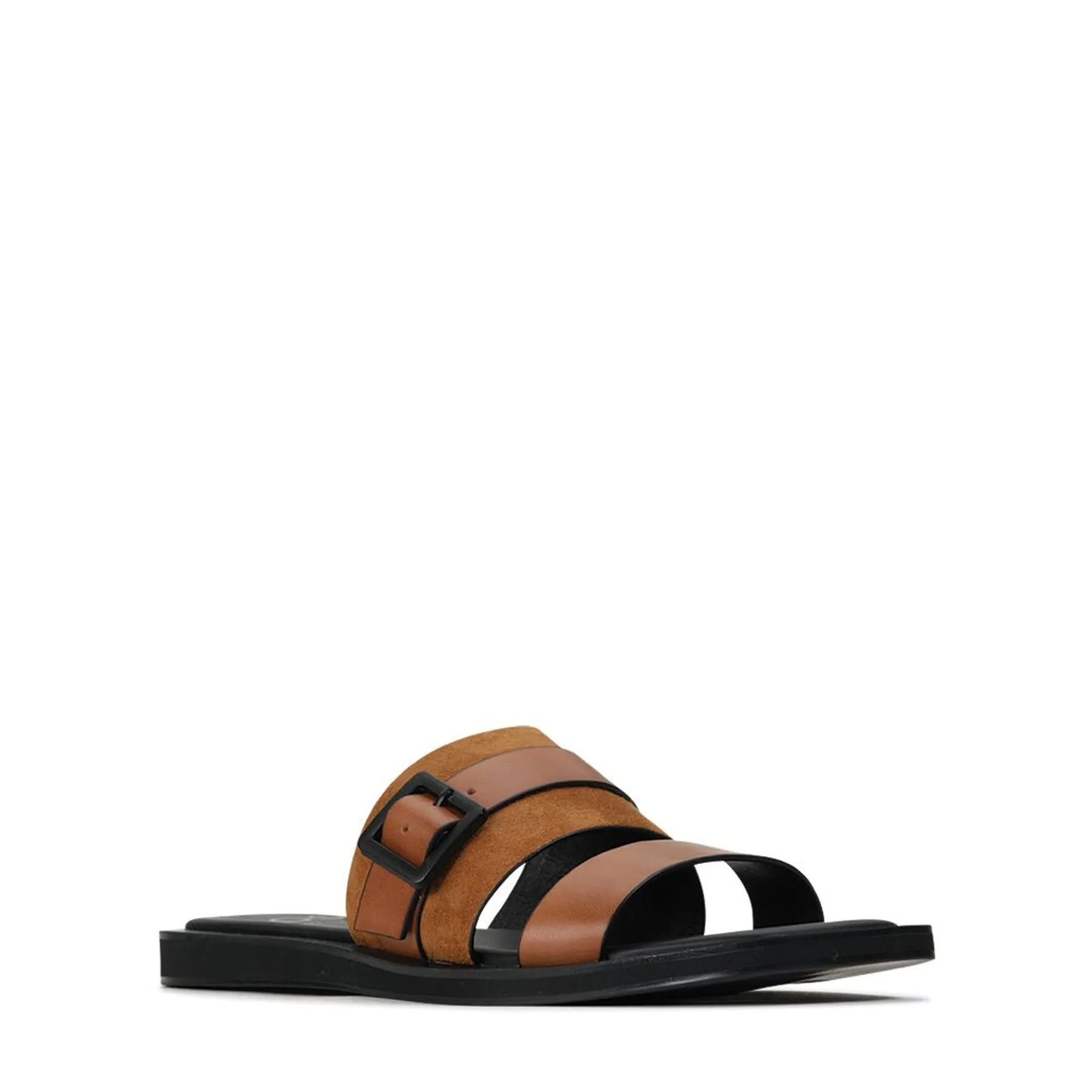 MIRO LEATHER SLIDE SANDALS