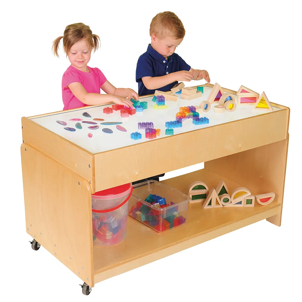 Mobile Wooden Classroom LED Light Table