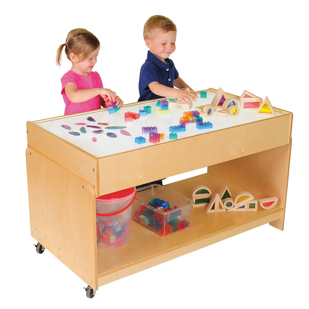 Mobile Wooden Classroom LED Light Table