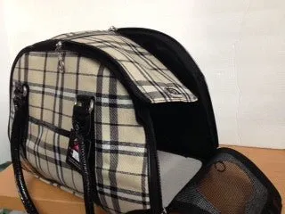 Mode Pour Chien - Tan Tartan - Pet Carrier