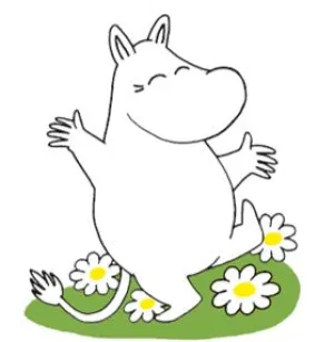 Moomin Reflector Tag Moomintroll Dancing