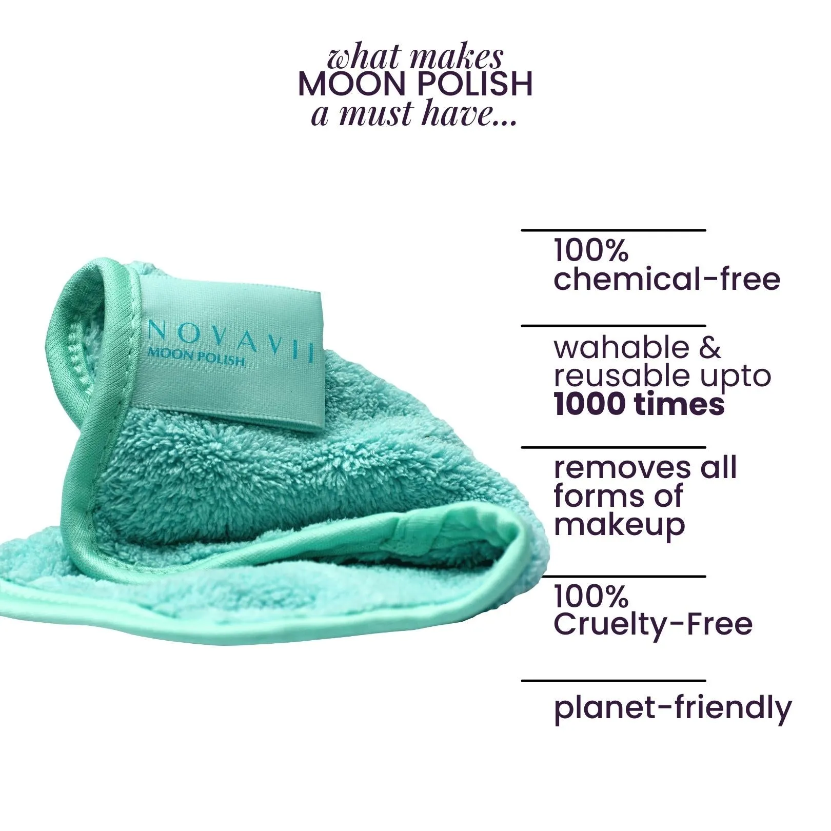 Moon Polish - Reusable Makeup Remover Towel