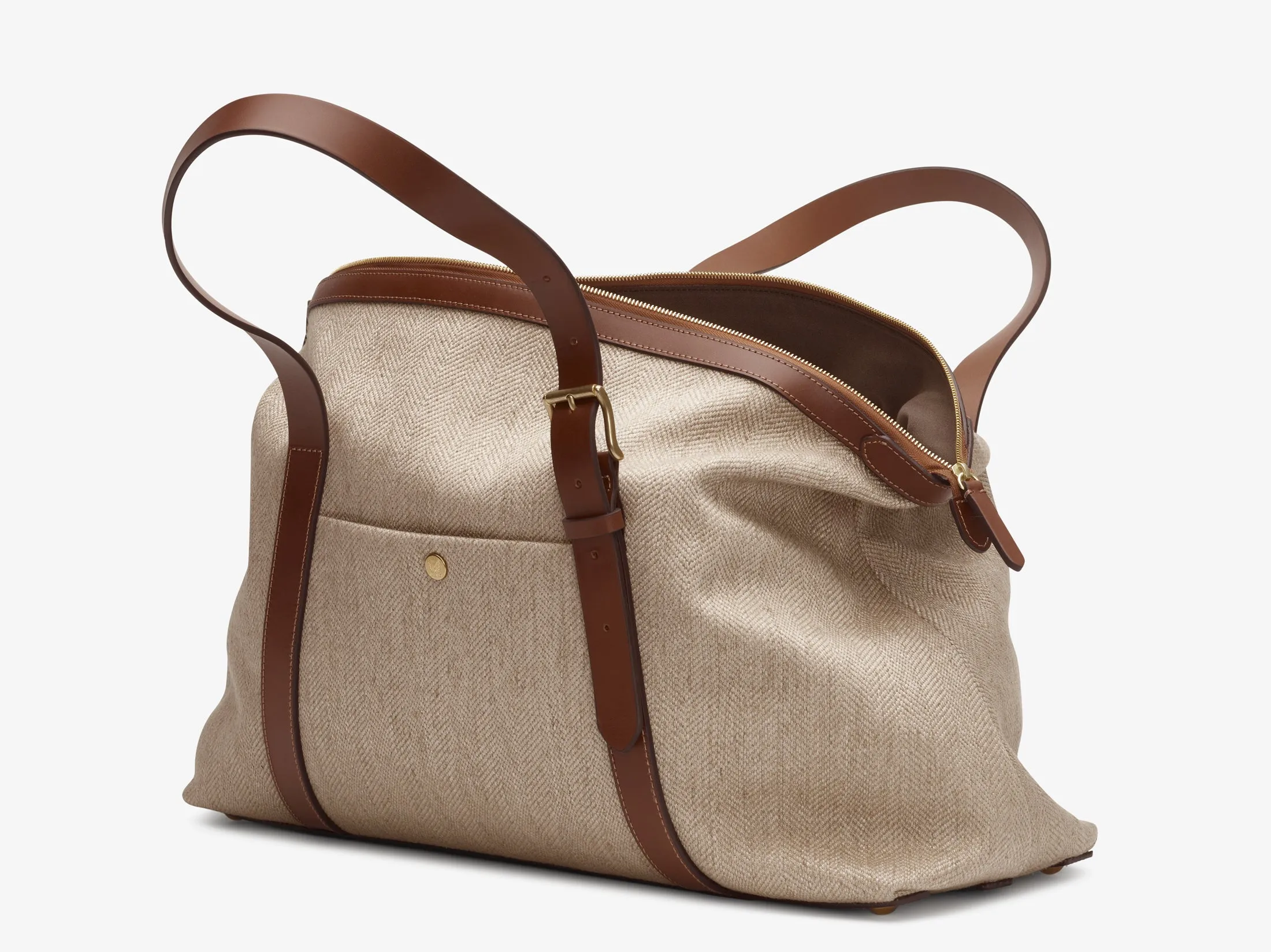 M/S Holdall – Grand Herringbone/Cuoio