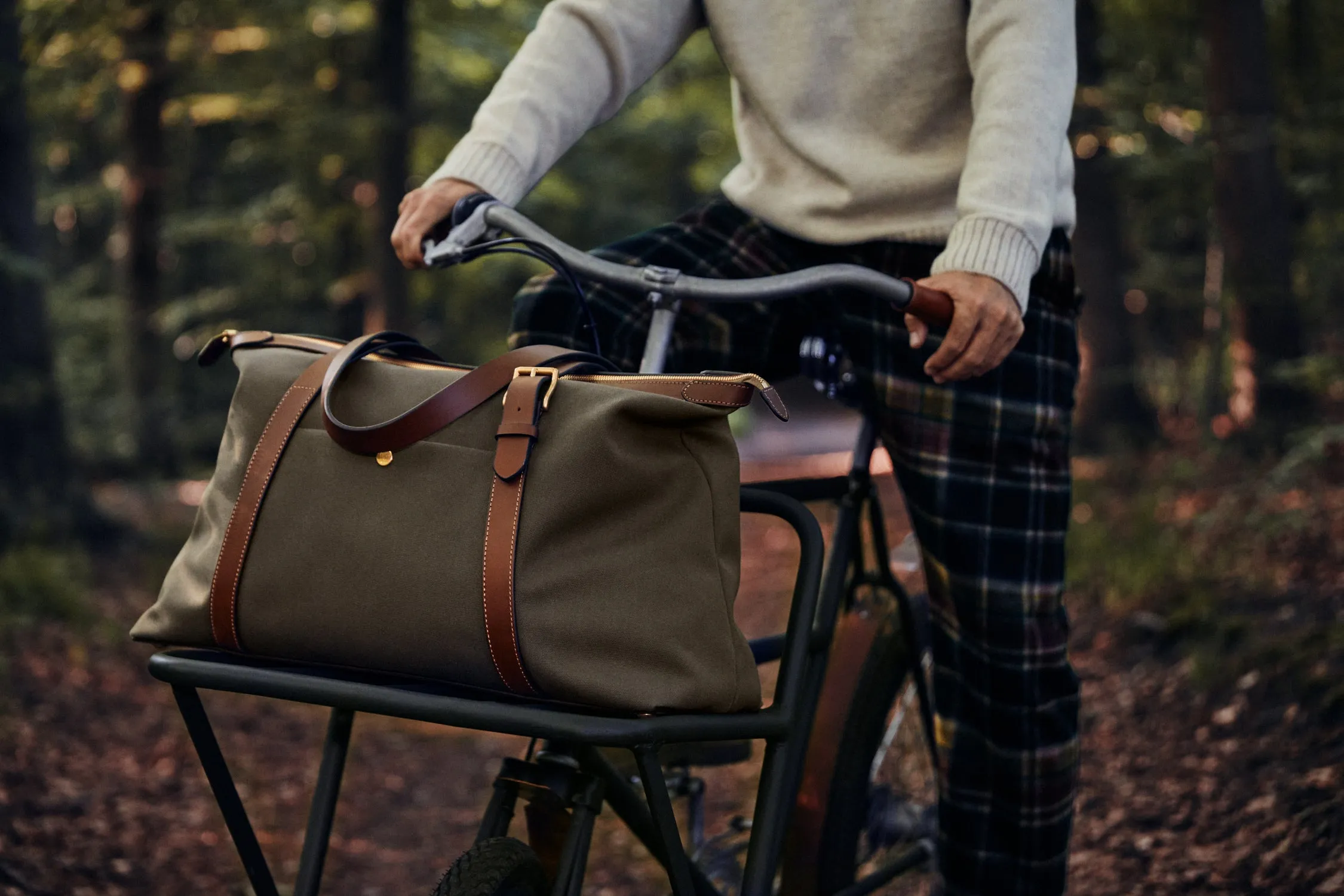 M/S Holdall – Grand Herringbone/Cuoio