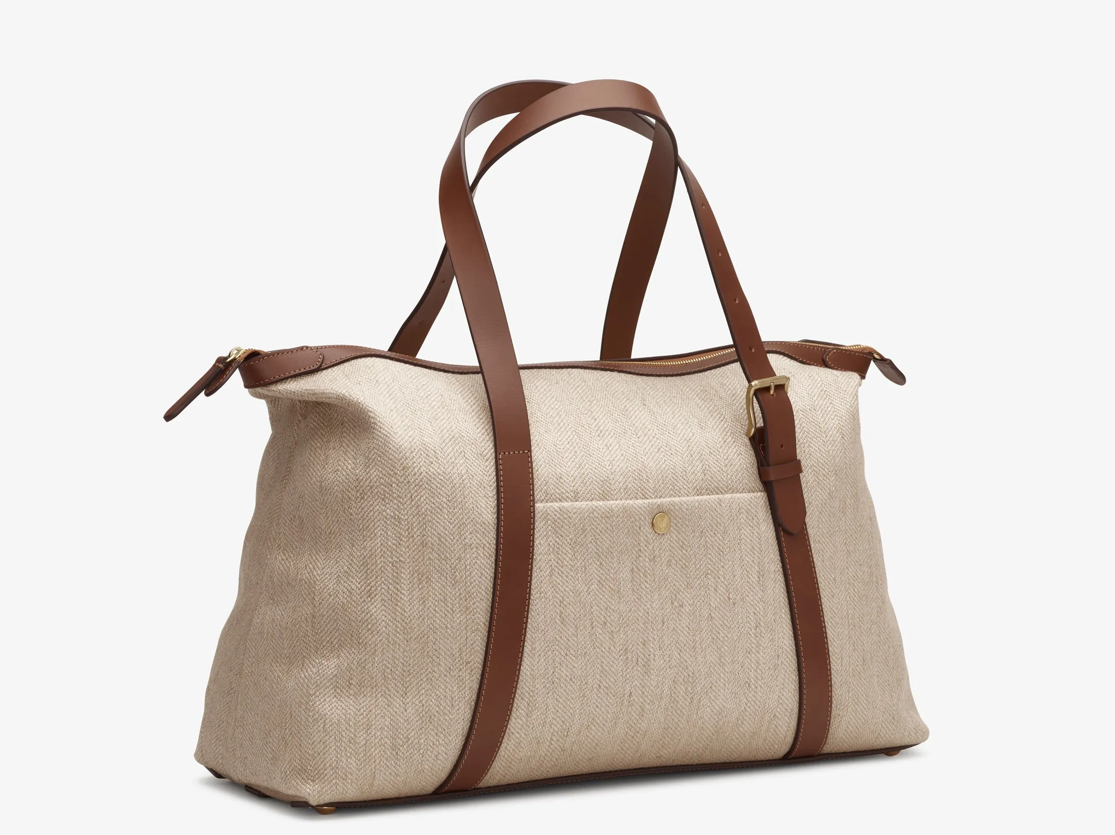 M/S Holdall – Grand Herringbone/Cuoio