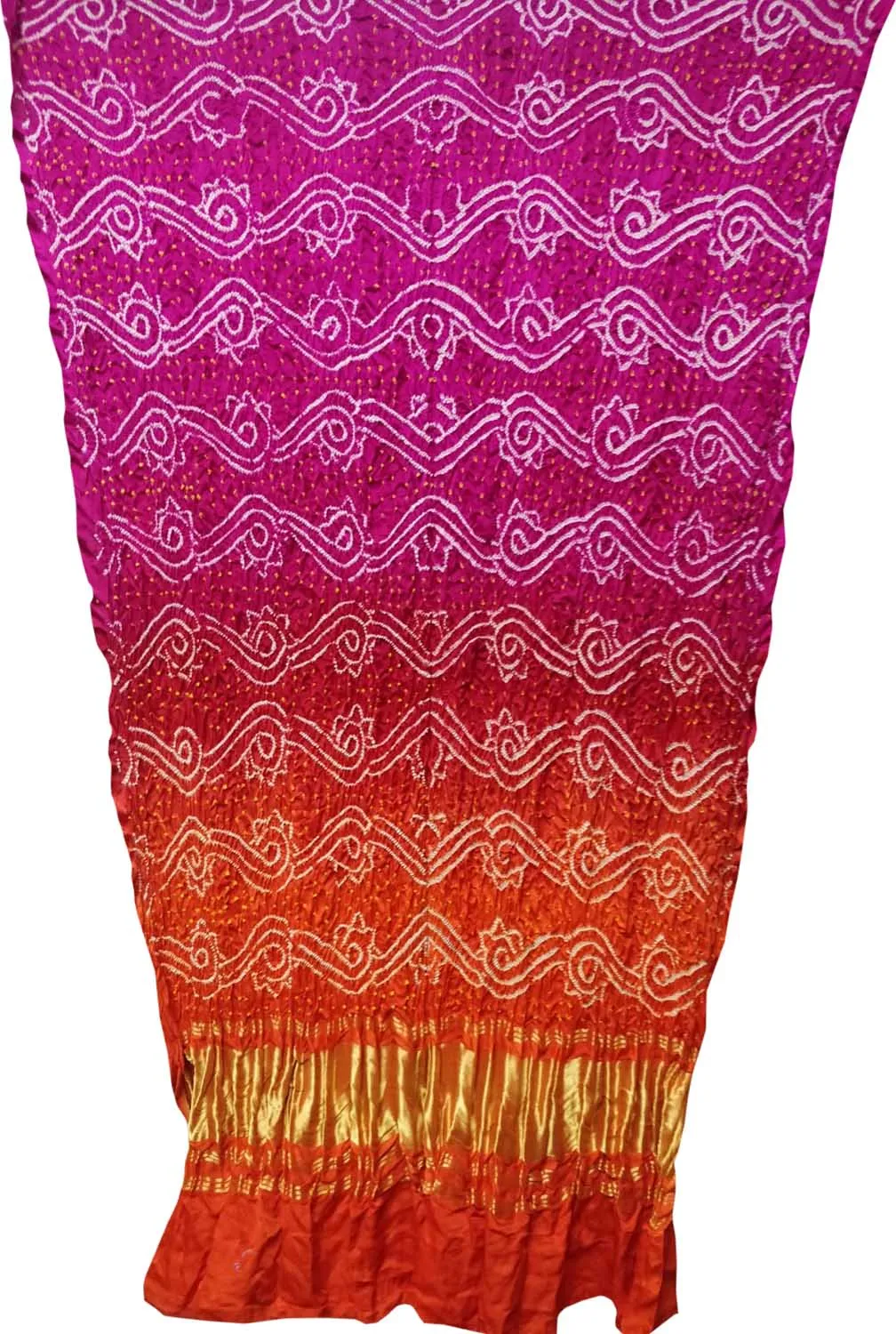 Multicolor Bandhani Hand Bandhej Pure Gajji Silk Dupatta