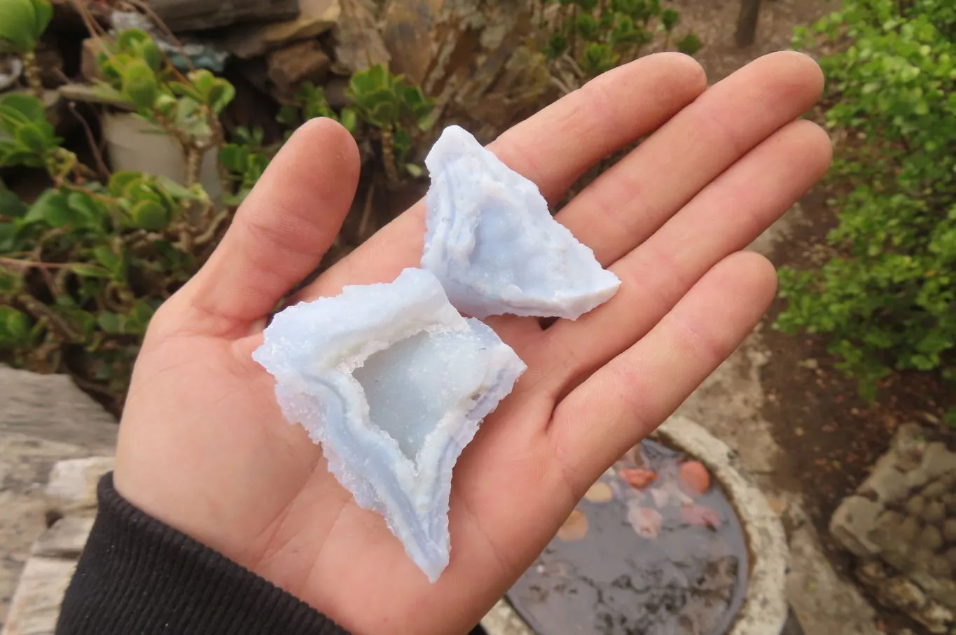 Natural Etched Blue Chalcedony Specimens x 35 Nsanje, Malawi