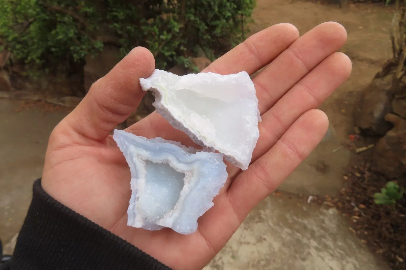 Natural Etched Blue Chalcedony Specimens x 35 Nsanje, Malawi