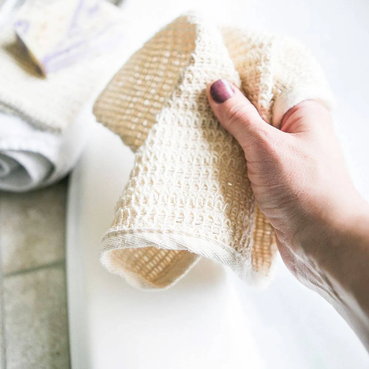 Natural Sisal Washcloth - Organic, Zero Waste, Plastic-Free Beauty