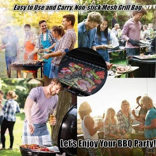 Non-Stick Mesh Grilling Bag Reusable BBQ