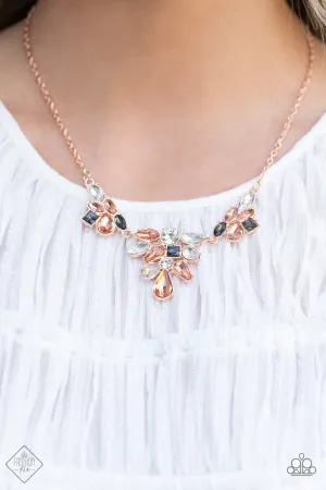 Open Door Jewelry - Completely Captivated - Rose Gold Necklace - Paparazzi Accessories