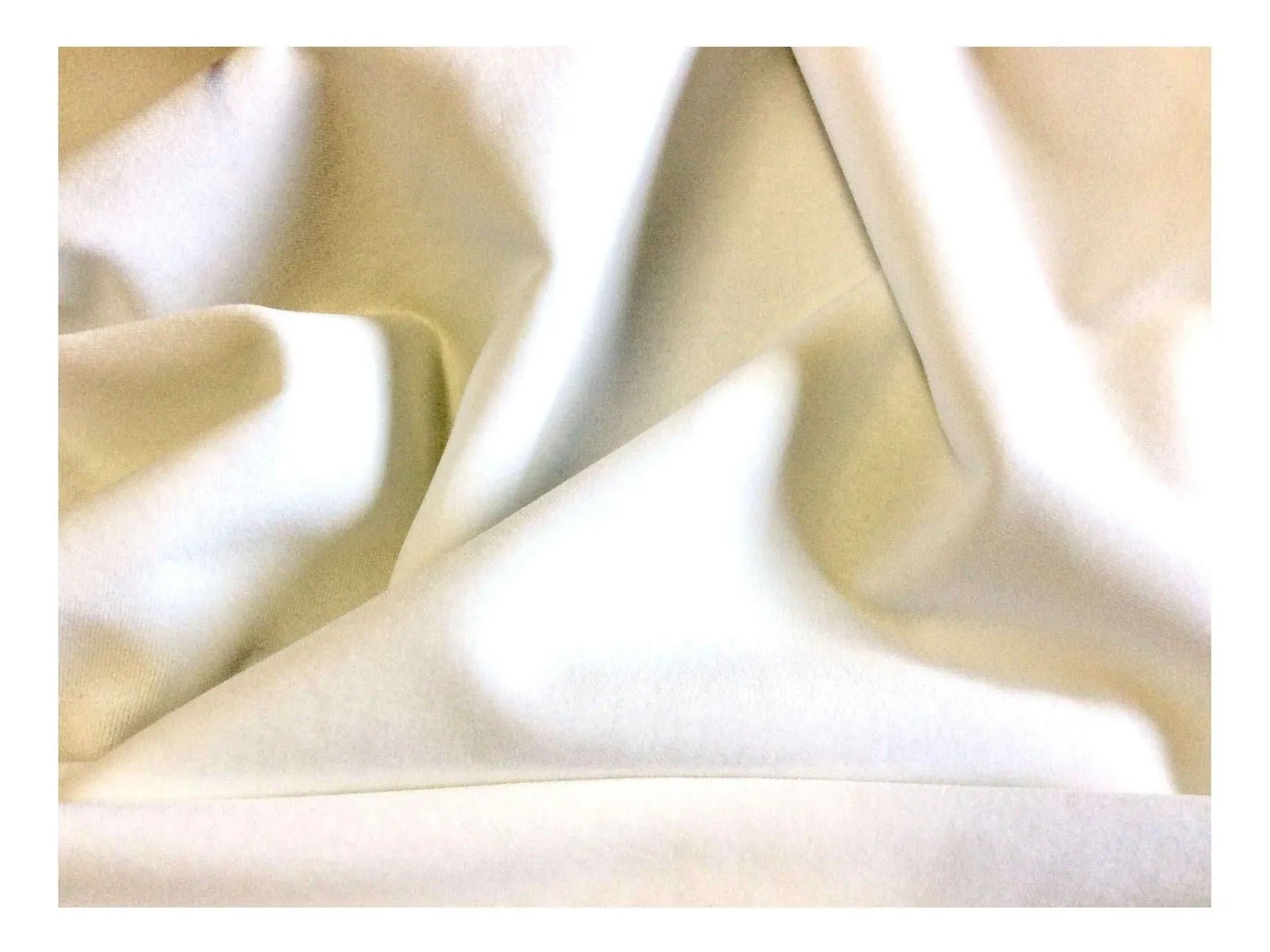 OPTIC WHITE  - Cotton Dressmaking  Velveteen Fabric - Lightweight-BY TRULY SUMPTUOUS - 142 cms