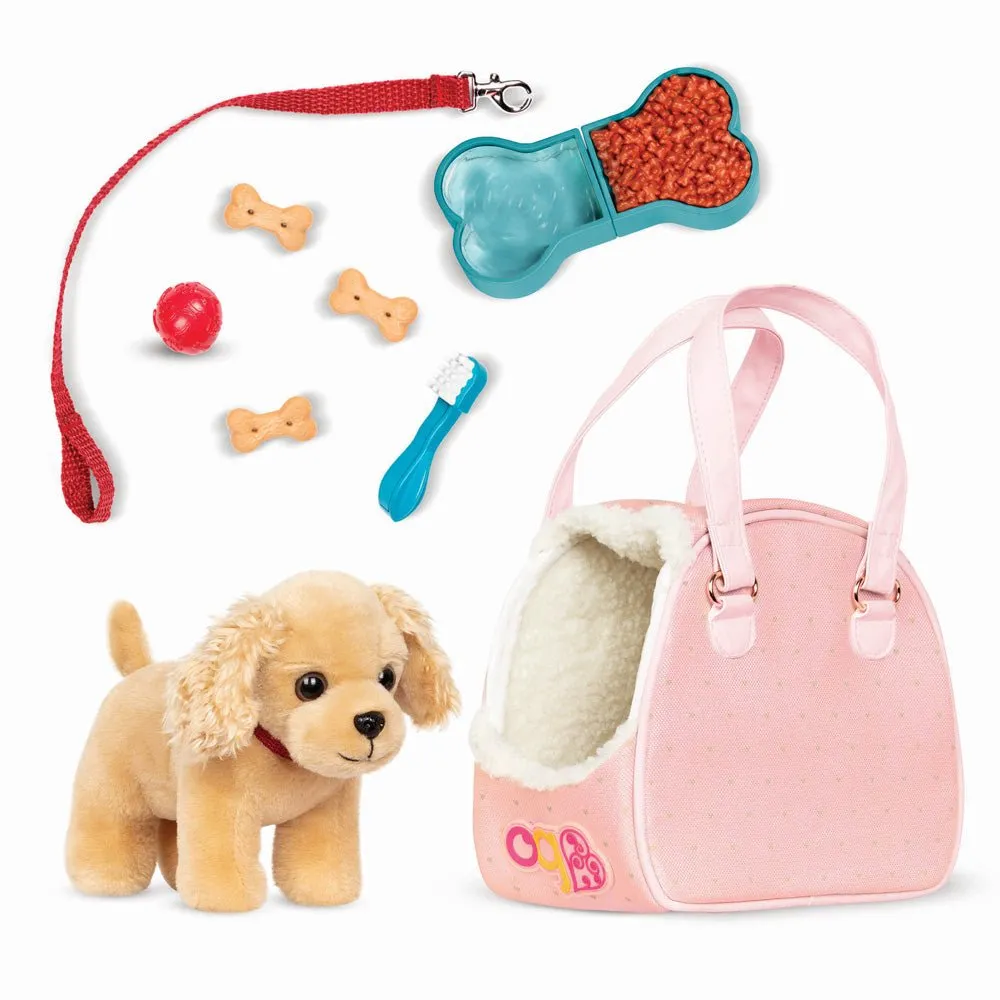 Our Generation Cocker Spaniel Pup w/Bag & Accessories