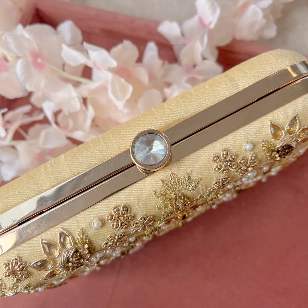 Pale Gold Clutch Bag