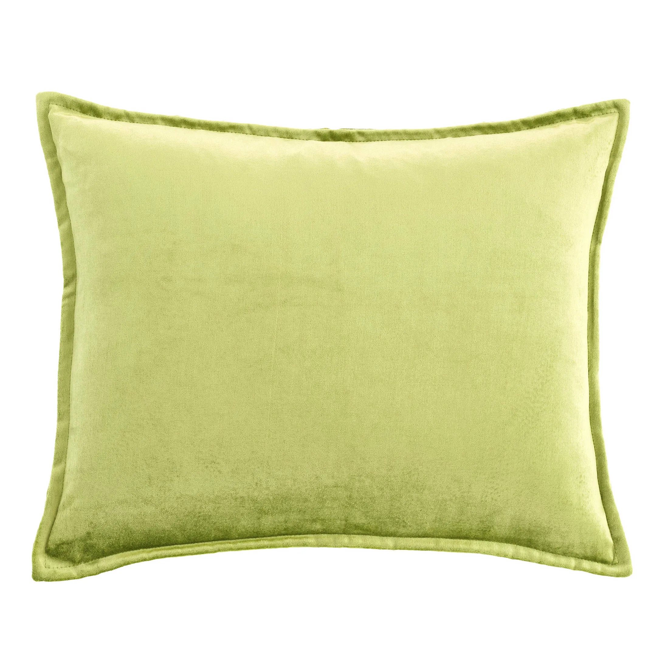 Panne Velvet Chartreuse Decorative Pillow Cover