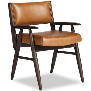 Papile Leather Dining Arm Chair, Sonoma Butterscotch