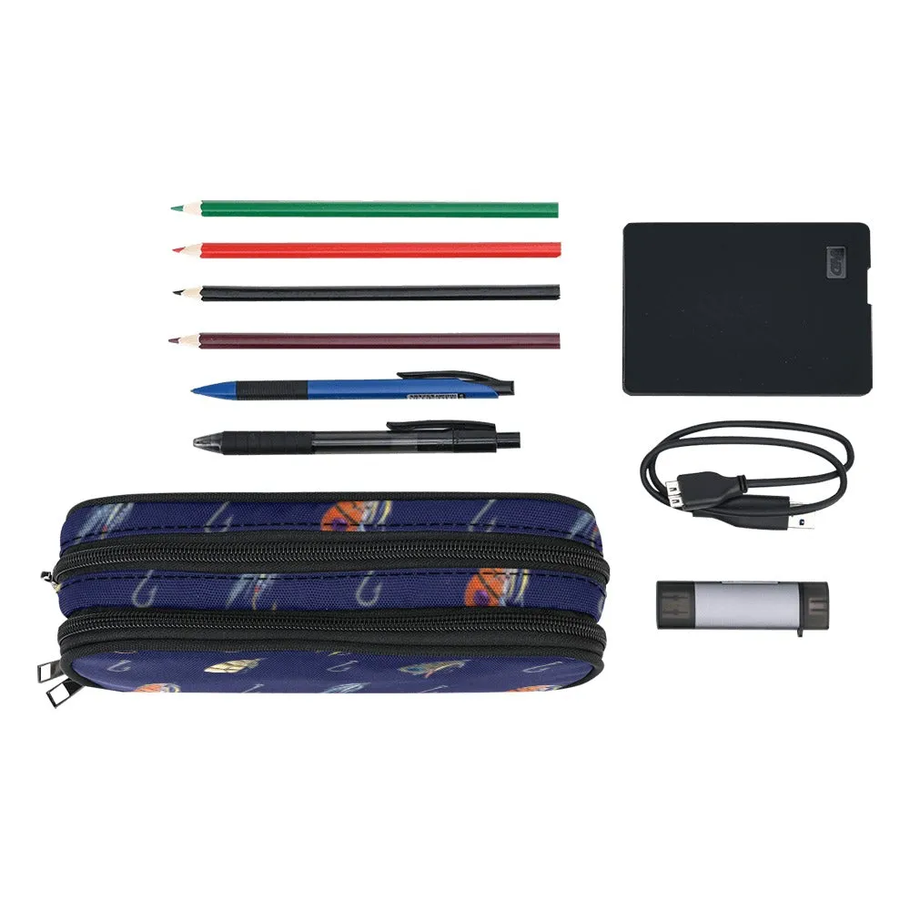 Parker in Blue Pencil Pouch | Durable Organizer for Pens & Supplies