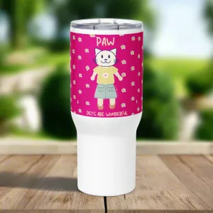 PAW, Cat themed Travel mug with handle