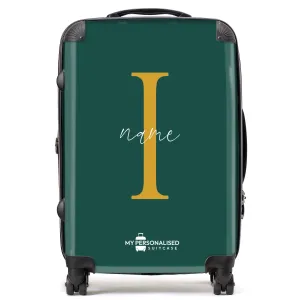 Personalised Dark Green Suitcase