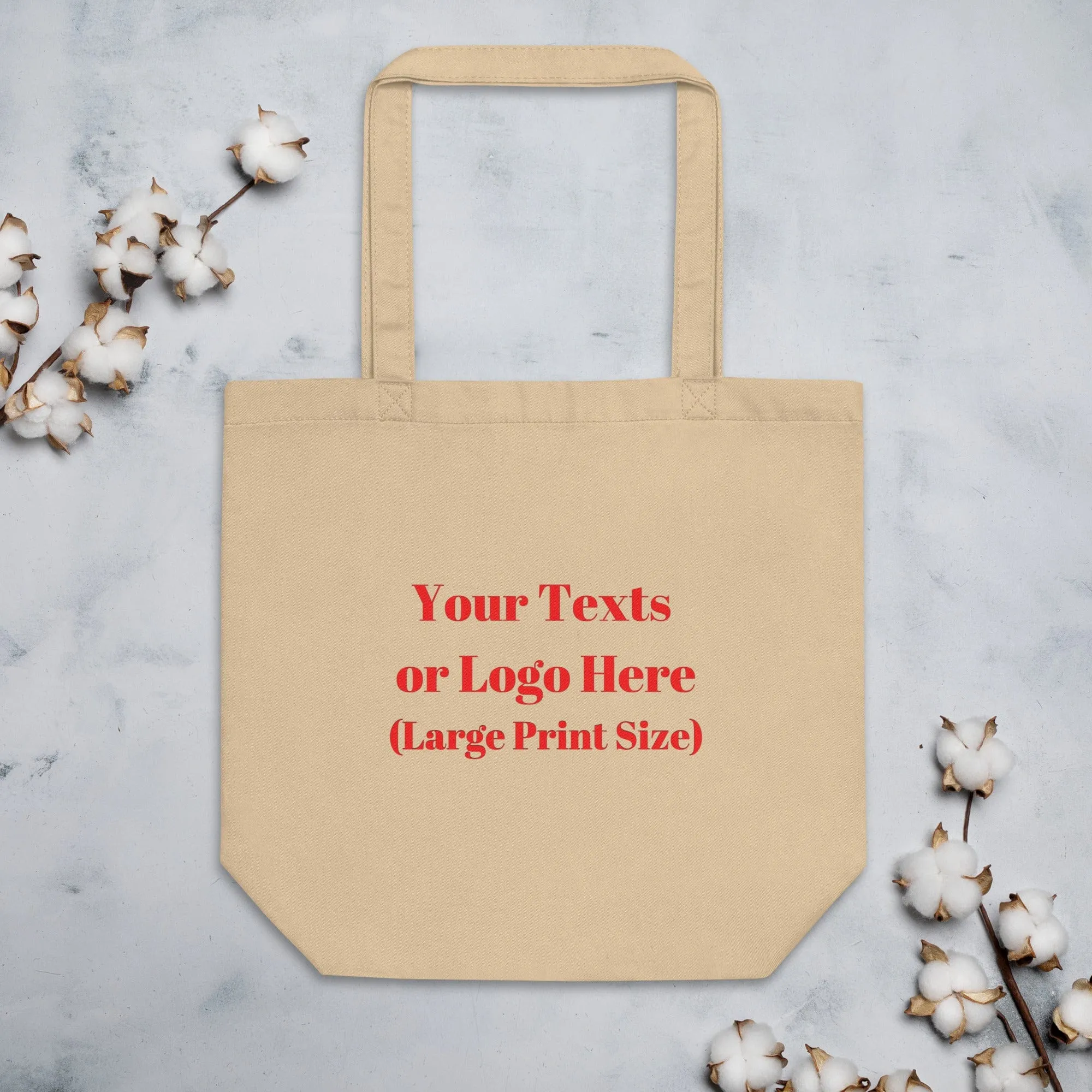 Personalised Your Text Eco Tote Bag, Own Design Bag, Custom Logo Bag, Business Logo Bag, Small Business Bag, Custom Printed Bag,My Logo Bag, Special Event Bag