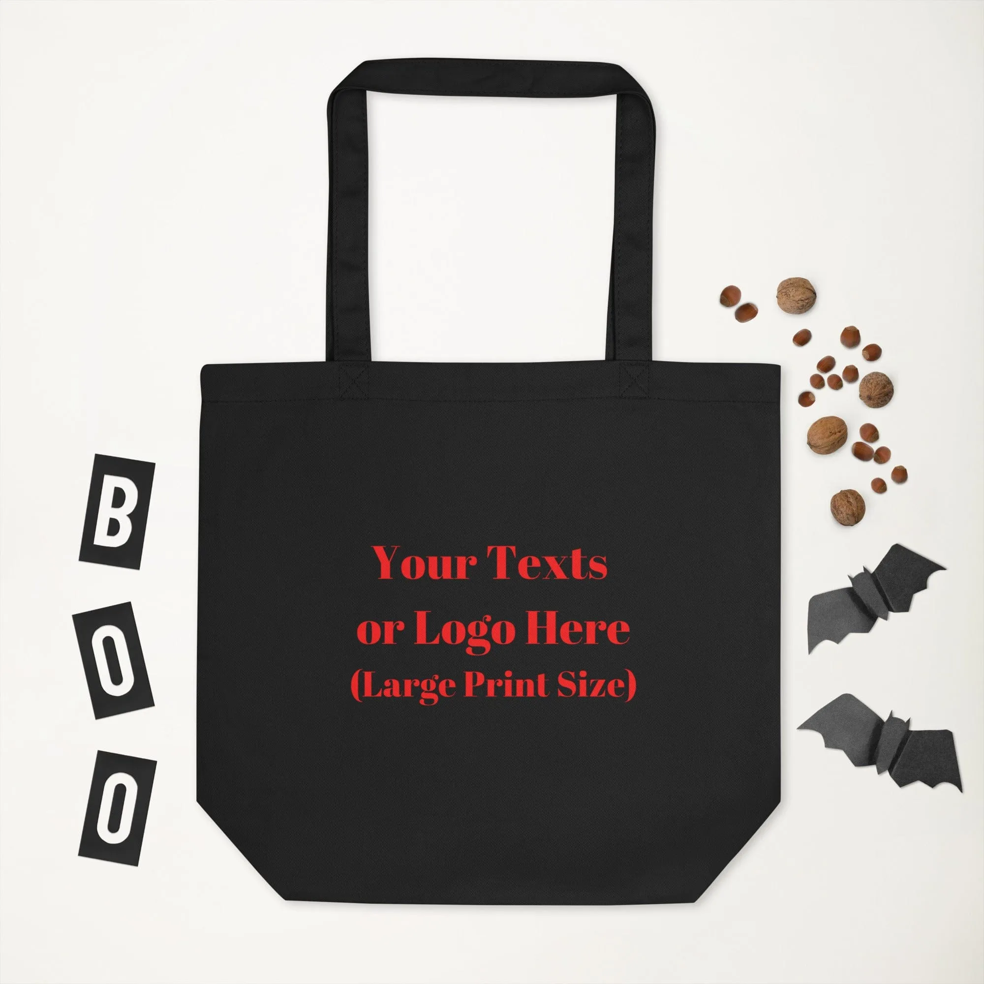 Personalised Your Text Eco Tote Bag, Own Design Bag, Custom Logo Bag, Business Logo Bag, Small Business Bag, Custom Printed Bag,My Logo Bag, Special Event Bag