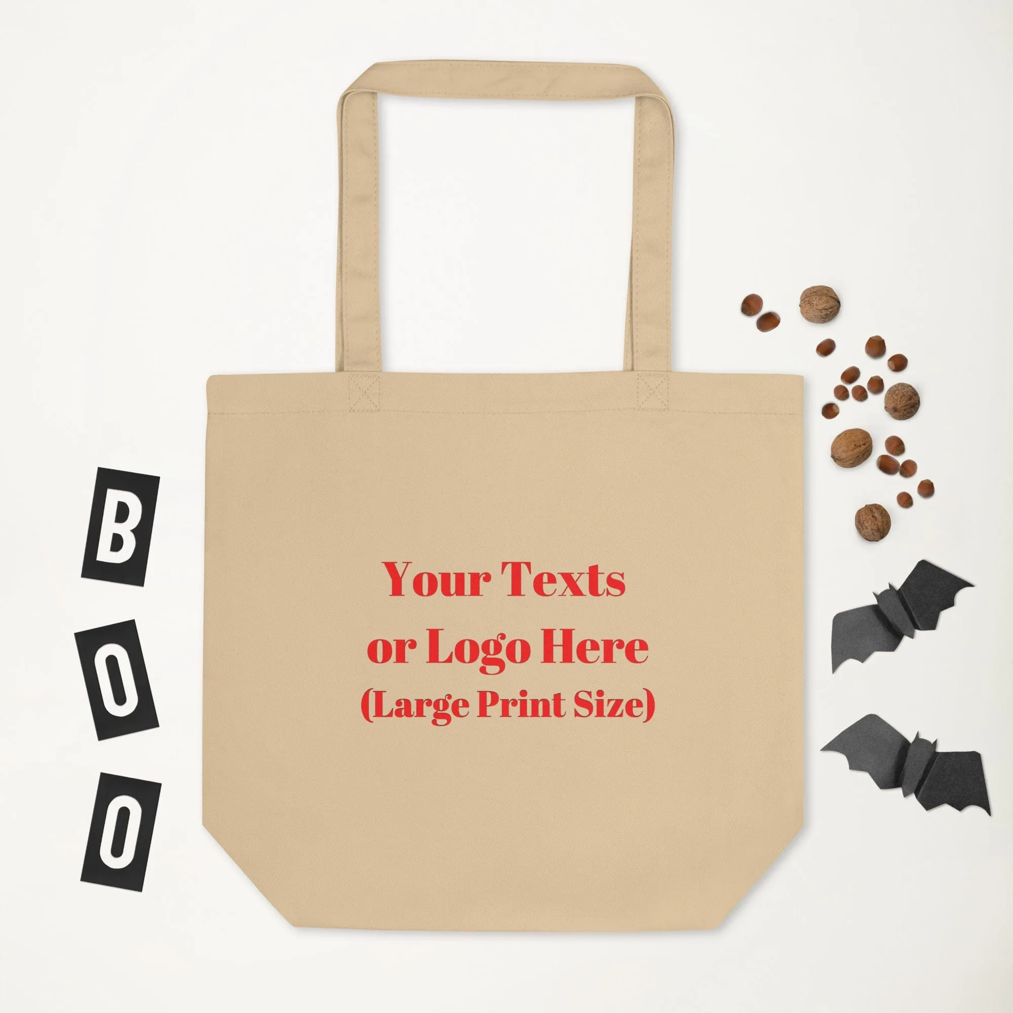 Personalised Your Text Eco Tote Bag, Own Design Bag, Custom Logo Bag, Business Logo Bag, Small Business Bag, Custom Printed Bag,My Logo Bag, Special Event Bag