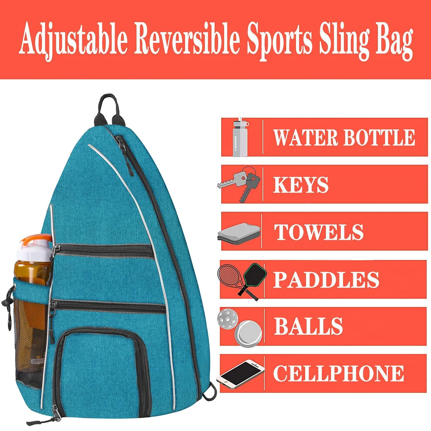 Pickleball Bag Protable Pickleball Sling Bag Backpack Pickleball Paddle Case