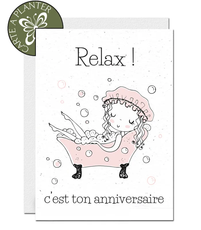 Plantable Birthday Card - Relax