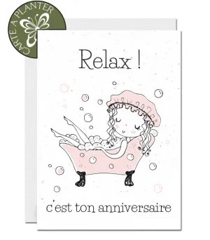 Plantable Birthday Card - Relax