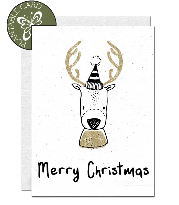 Plantable Christmas Card - Reindeer