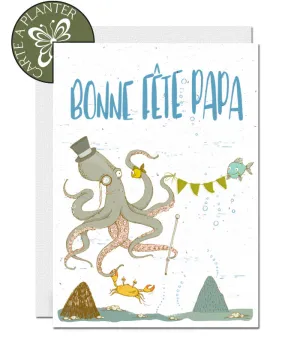 Plantable Father's Day Card - Octopus